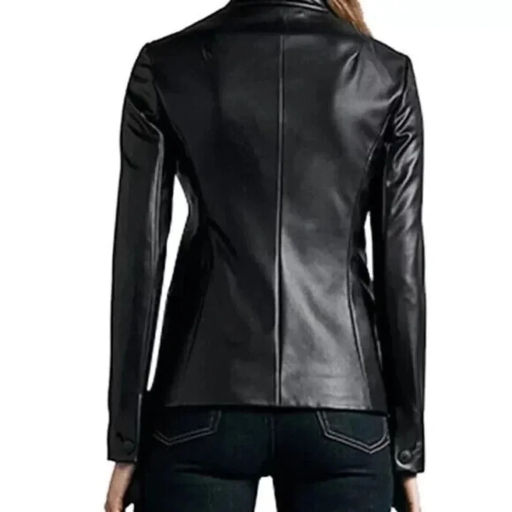 Rag & Bone faux leather blazer - Picture 3 of 5